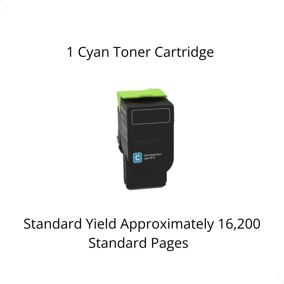 Lexmark 81C0XCG Original Cyan Laser Toner Cartridge Return Program 16200 Pages
