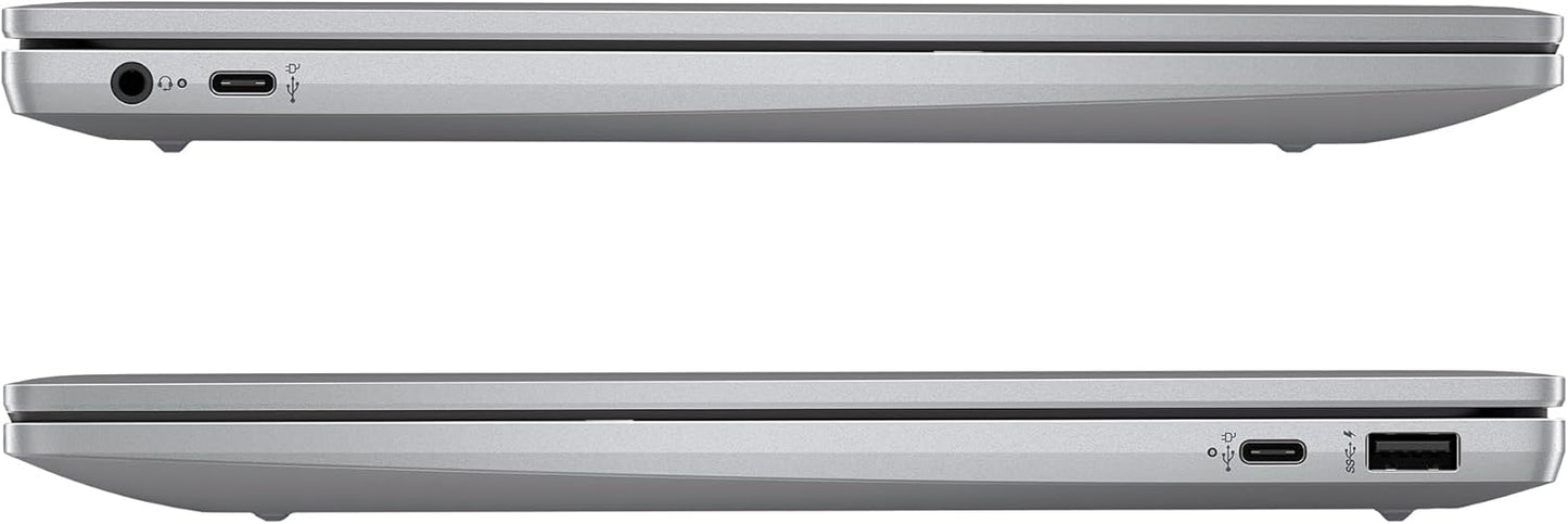 HP 14a-nf0006ca Refurbished Chromebook Plus 14 Inch FHD Intel Core i3-N305 8GB 128GB Chrome OS Meteor Silver