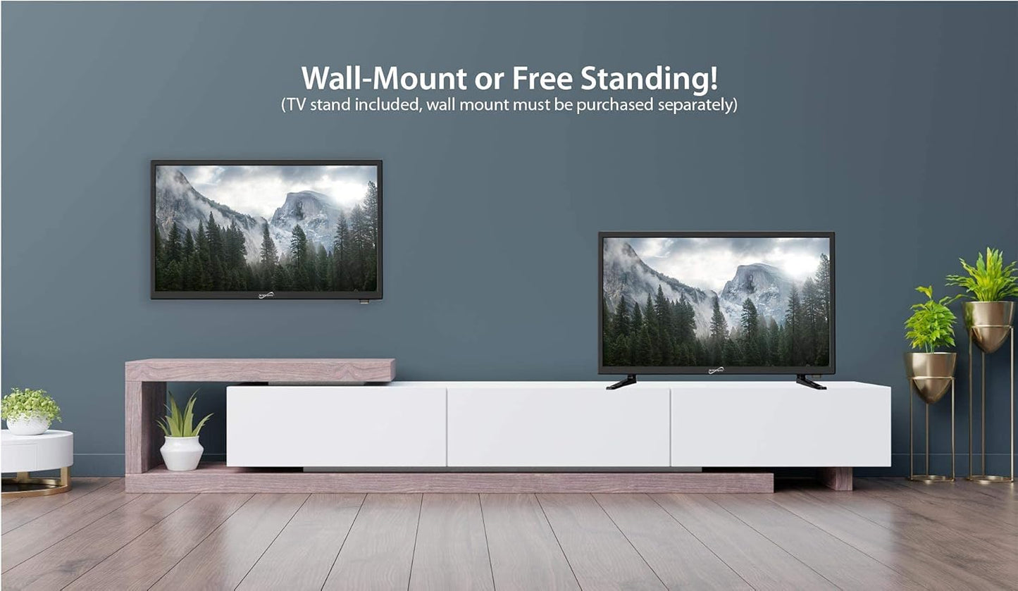 Supersonic SC2411 24" LED TV - HD 720p, Dual HDMI, USB, ATSC Tuner, VESA Mount