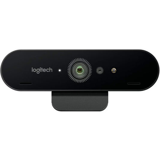 Logitech Brio 4K Webcam for Business – 4K HDR, 90fps, Windows Hello, Dual Mic, USB 3.0, Black (960-001105)