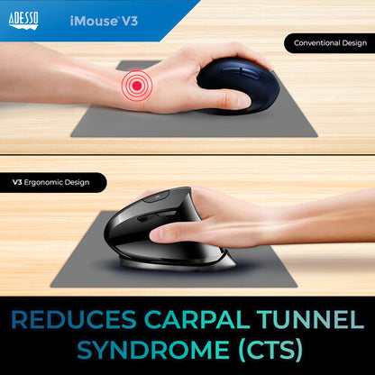 Adesso iMouseV3 USB Adjustable Vertical Mouse