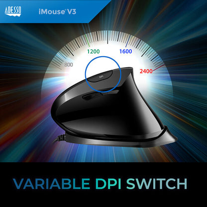 Adesso iMouseV3 USB Adjustable Vertical Mouse