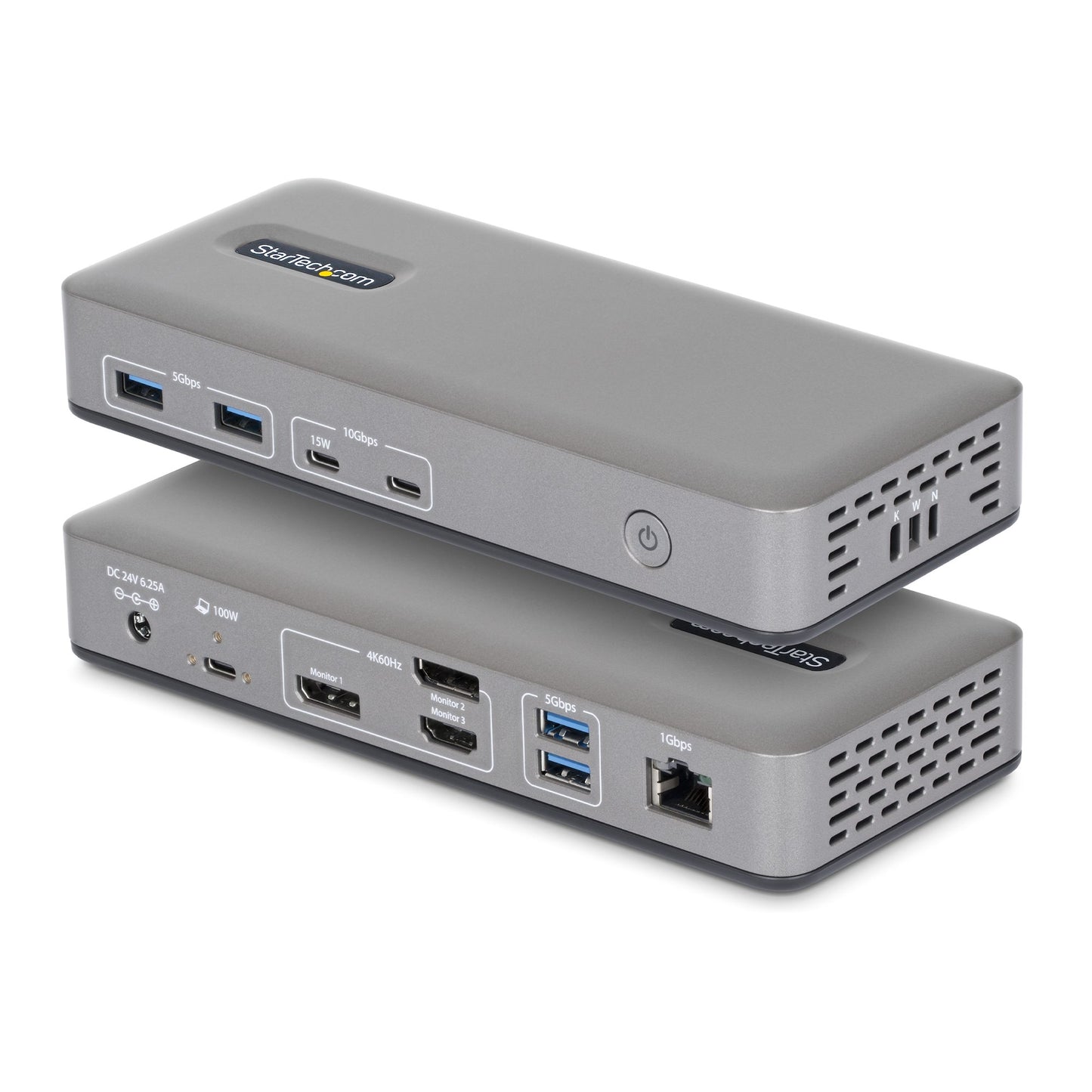StarTech.com 199N-USBC-DOCK USB-C Triple 4K@60Hz Monitor Dock, 100W PD, 2x DP+HDMI, GbE, 6x USB, Driverless (199N-USBC-DOCK)