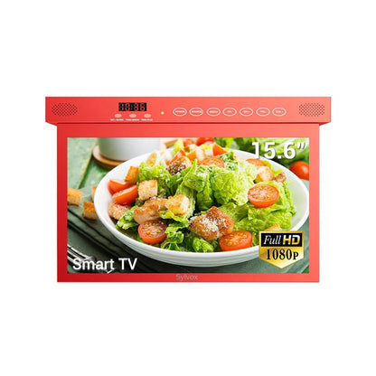 Sylvox KT16A0KHGAR 15.6" Red Smart Kitchen TV, FHD, Android 11, IP66, Google Assistant