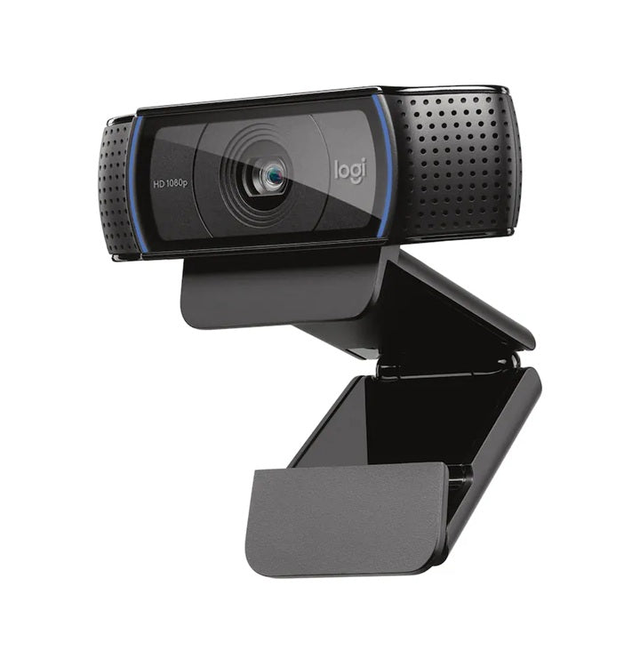 Logitech C920S HD Pro Webcam – 1080p/30fps, RightLight 2, Dual Stereo Mic, Privacy Shutter, USB-A, Black (960-001257)