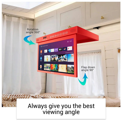 Sylvox KT16A0KHGAR 15.6" Red Smart Kitchen TV, FHD, Android 11, IP66, Google Assistant