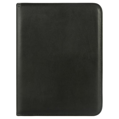 Samsill Professional Leather Padfolio | Black | Snap Closure Business Card Holder | MPN: 70810