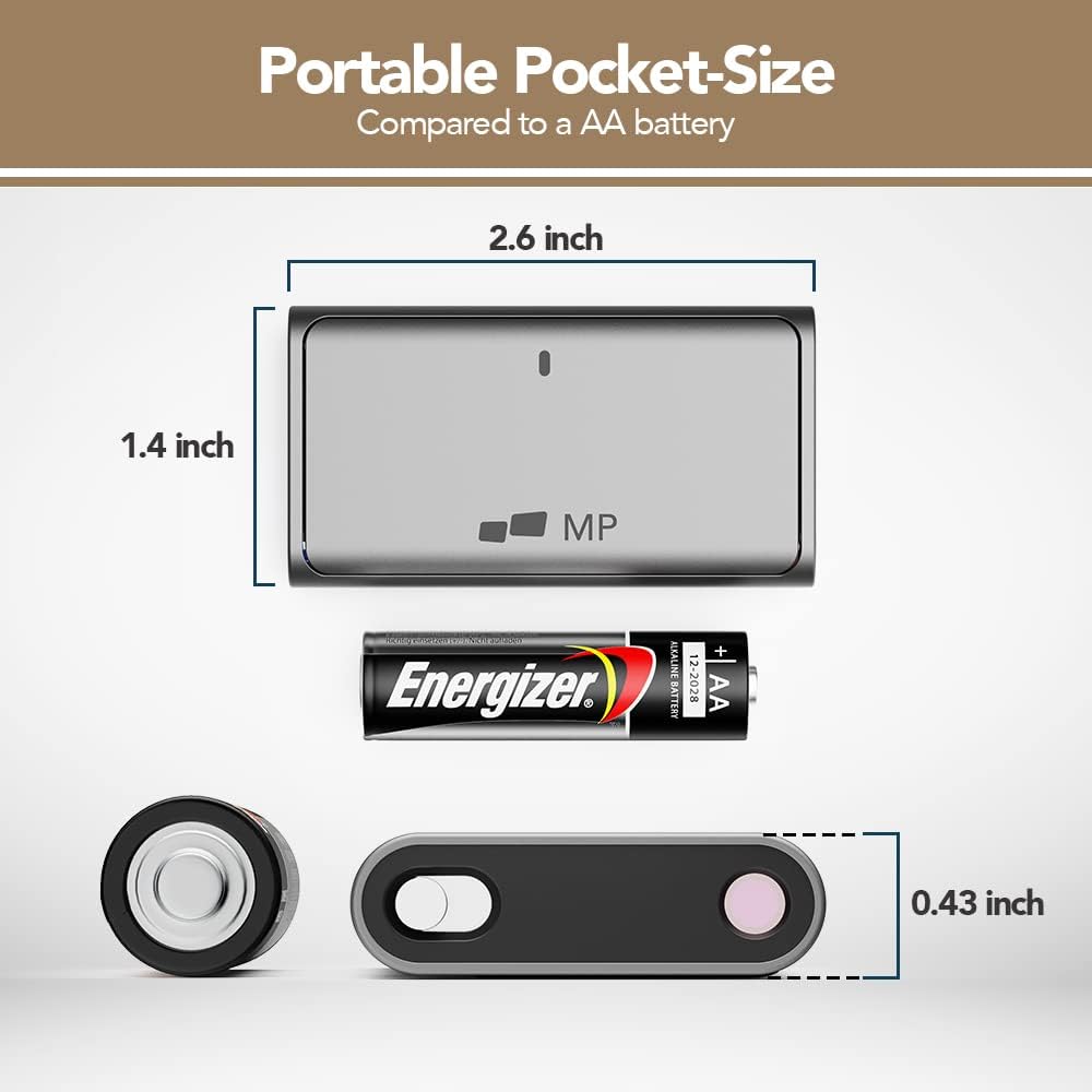 Mobile Pixels Wireless Bluetooth Travel Mouse Gray TouchPad