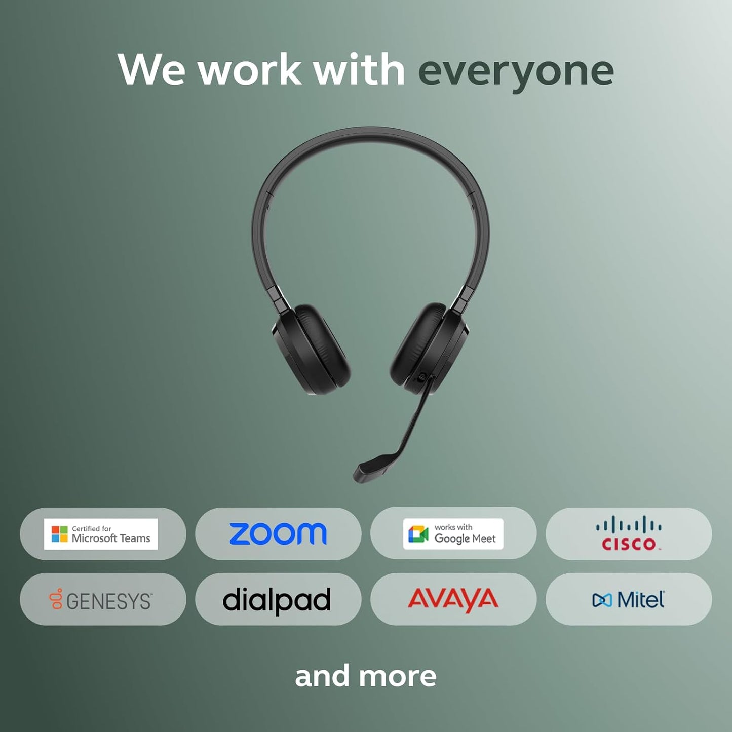 Jabra Evolve 65 TE UC Stereo Wireless Headset | USB-A BT5.2 16H Talk 37H Listen | MPN: 6699-833-499-01