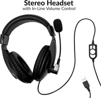 Supersonic SC-942 Pro HD 720p Webcam Headset Built-in Mic Stereo Headphones USB 2.0