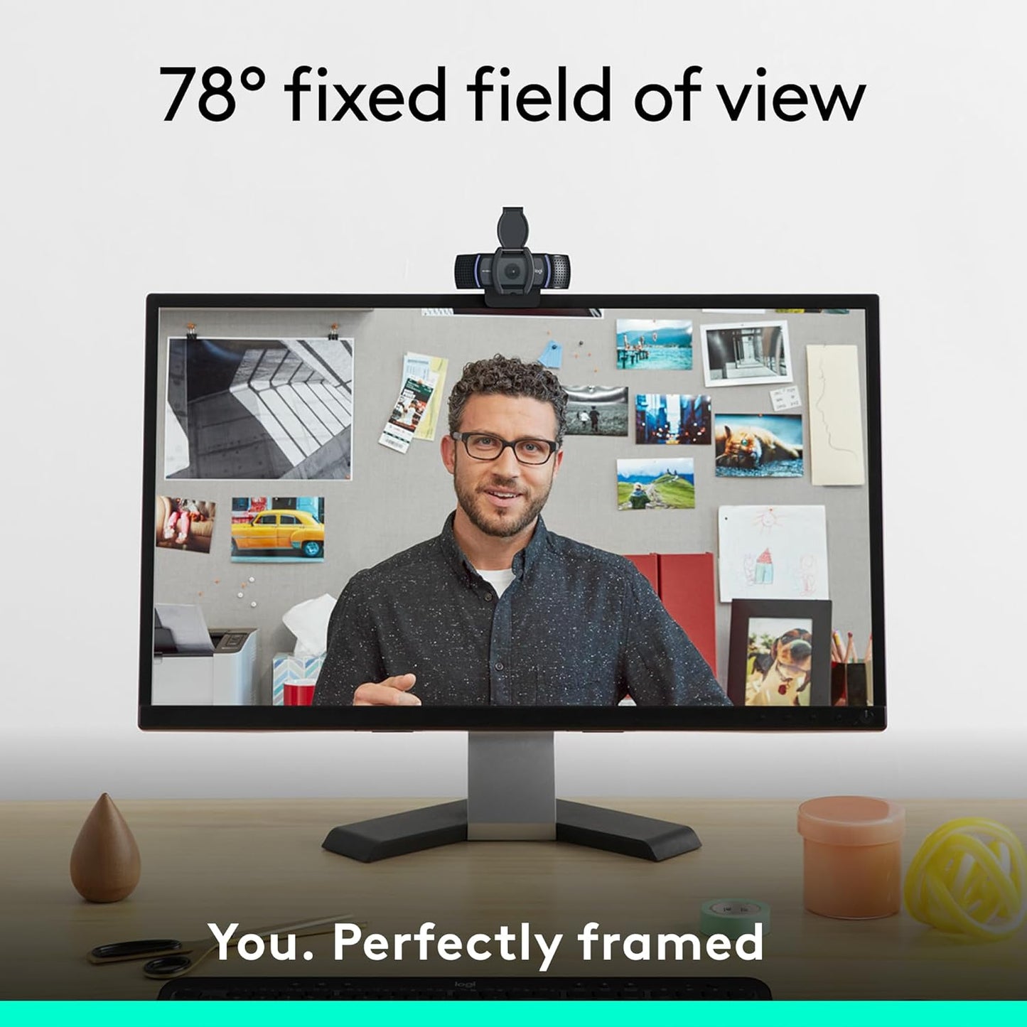 Logitech C920e Business Webcam – 1080p/30fps, Dual Mic, Autofocus, Privacy Shutter, TAA, Teams & Zoom, USB-A (960-001401)