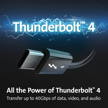 Kensington SD5760T 13-in-1 Thunderbolt 4 Dual 4K@60Hz Dock, 96W PD, 2x HDMI 2.0, GbE, SD/microSD, 5x USB (K34110NA)