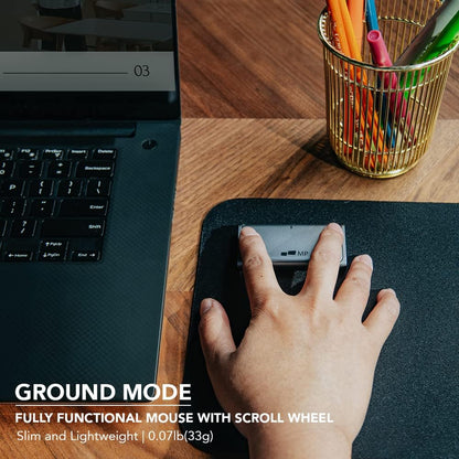 Mobile Pixels Wireless Bluetooth Travel Mouse Gray TouchPad