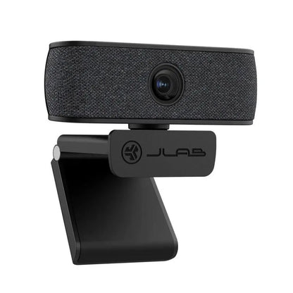 JLab JBuds USB Webcam – 1080p/30fps, f/2.2 Autofocus, 78° FOV, Dual Mic, Privacy Cover, USB-A, Black (WJBCAMRBLK124)