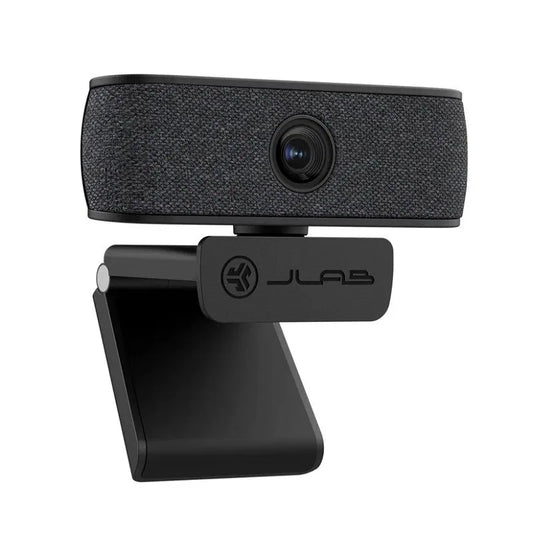 JLab JBuds USB Webcam – 1080p/30fps, f/2.2 Autofocus, 78° FOV, Dual Mic, Privacy Cover, USB-A, Black (WJBCAMRBLK124)