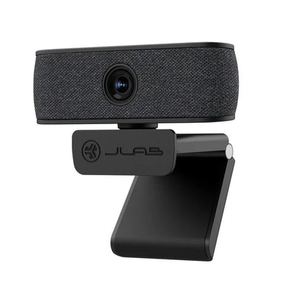 JLab JBuds USB Webcam – 1080p/30fps, f/2.2 Autofocus, 78° FOV, Dual Mic, Privacy Cover, USB-A, Black (WJBCAMRBLK124)