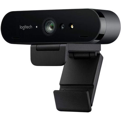 Logitech Brio 4K Webcam for Business – 4K HDR, 90fps, Windows Hello, Dual Mic, USB 3.0, Black (960-001105)