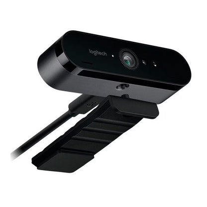 Logitech Brio 4K Webcam for Business – 4K HDR, 90fps, Windows Hello, Dual Mic, USB 3.0, Black (960-001105)