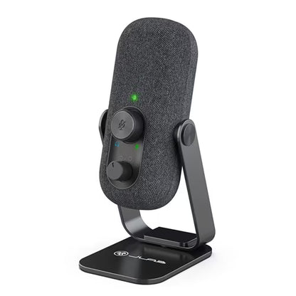 JLab Go Talk Dynamic USB-C Microphone, Cardioid, 24-bit/48kHz, Shockmount & Pop Filter, Black