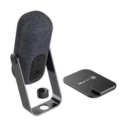 JLab Go Talk Dynamic USB-C Microphone, Cardioid, 24-bit/48kHz, Shockmount & Pop Filter, Black
