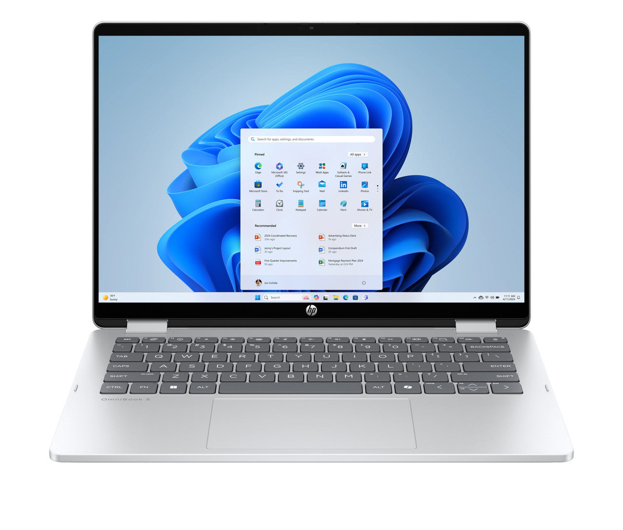 HP OmniBook 5 Flip 14-fp0008ca Refurbished 14 Inch 2-in-1 Touchscreen Laptop Intel Core 5 120U 16GB 512GB SSD Windows 11 Home