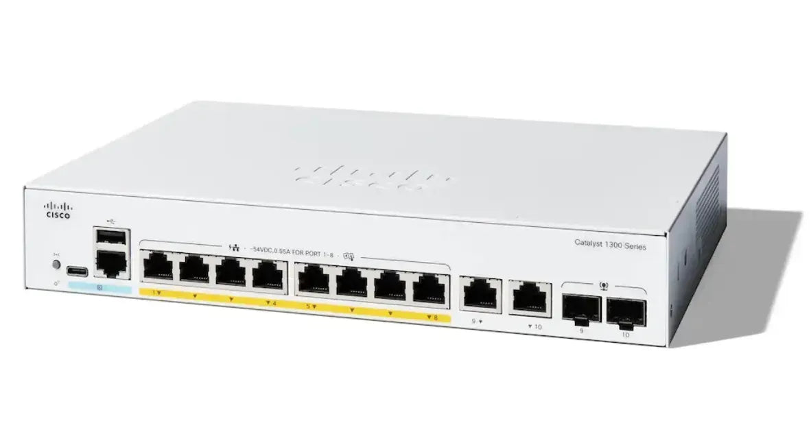 Cisco Catalyst C1300-8T-E-2G 10-Port Layer 3 Gigabit Ethernet Switch