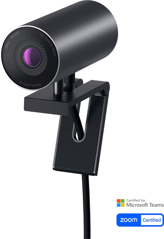 Dell UltraSharp 4K Webcam – 8.3MP, 60fps, AI Auto Framing, 90° FOV, USB-A (WB7022-DDAO)