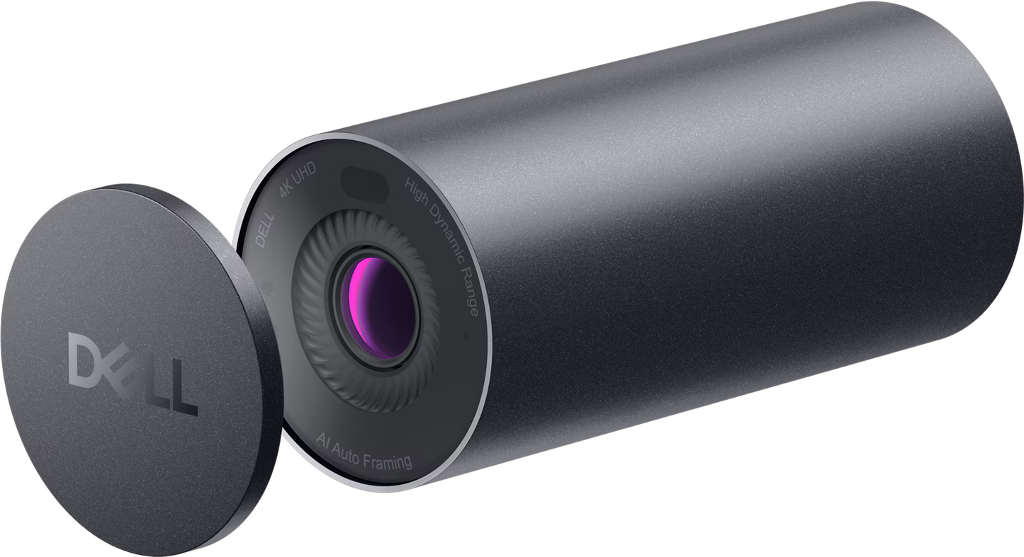 Dell UltraSharp 4K Webcam – 8.3MP, 60fps, AI Auto Framing, 90° FOV, USB-A (WB7022-DDAO)