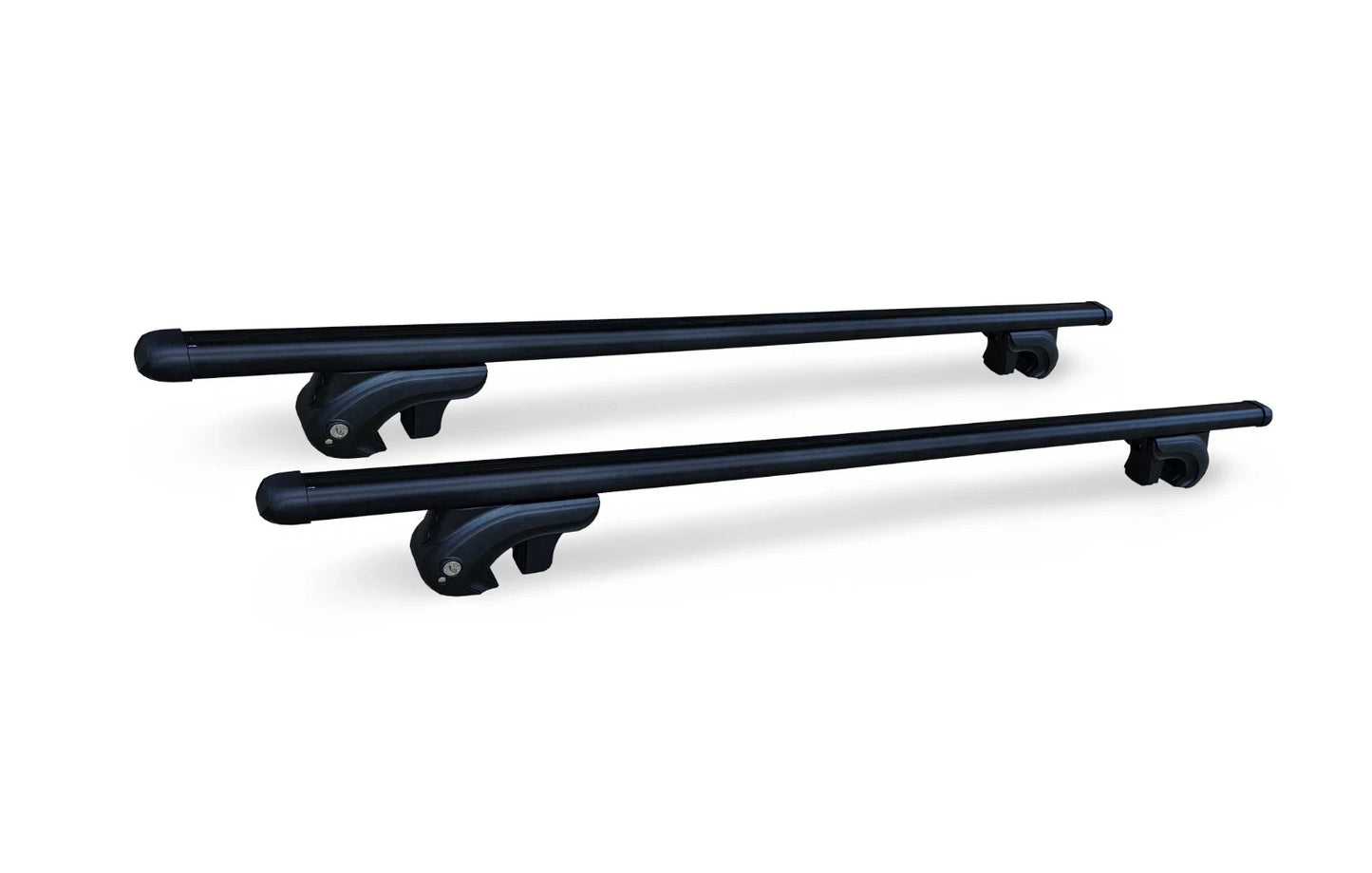 BRIGHTLINES 53 Inch All Black Universal Roof Rack Crossbars Set of 2 for Raised Side Rails