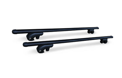 BRIGHTLINES 53 Inch All Black Universal Roof Rack Crossbars Set of 2 for Raised Side Rails