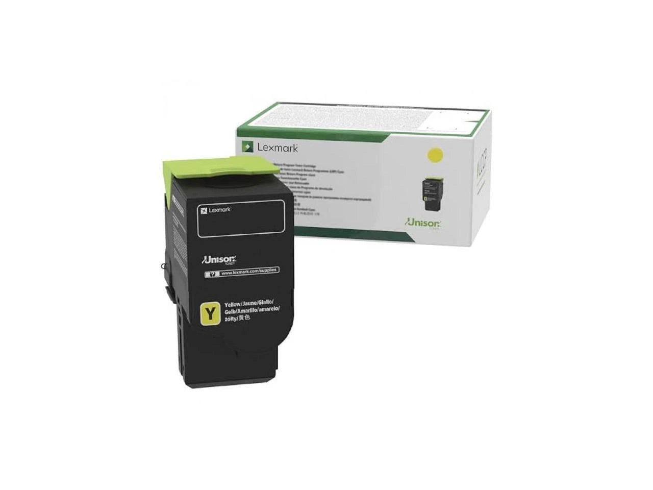 Lexmark 81C0XYG Original Yellow Laser Toner Cartridge - Return Program - 1 Pack