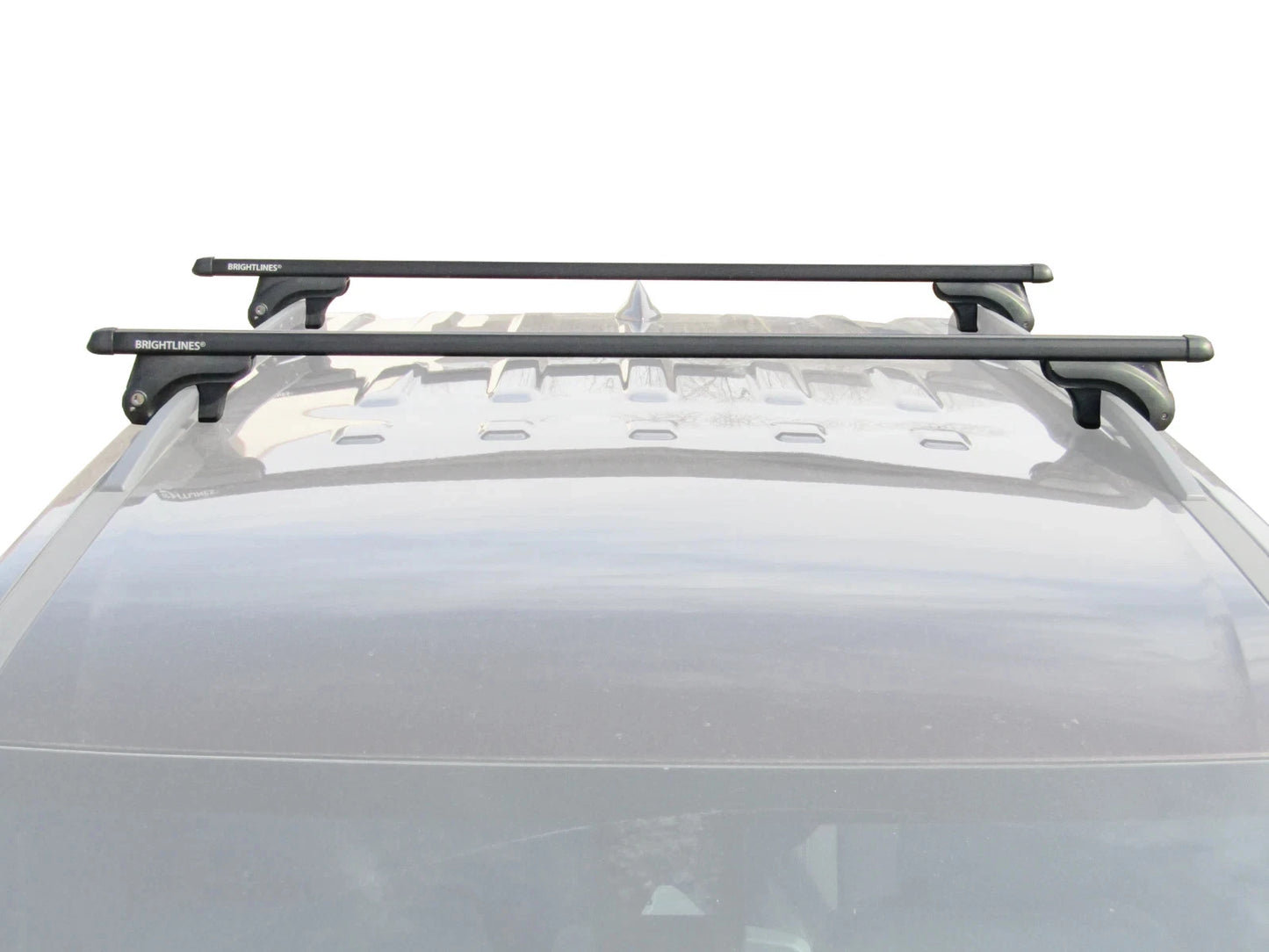 BRIGHTLINES 53 Inch All Black Universal Roof Rack Crossbars Set of 2 for Raised Side Rails