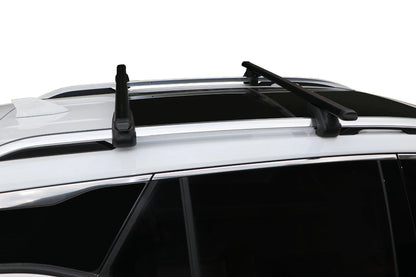 BRIGHTLINES 53 Inch All Black Universal Roof Rack Crossbars Set of 2 for Raised Side Rails