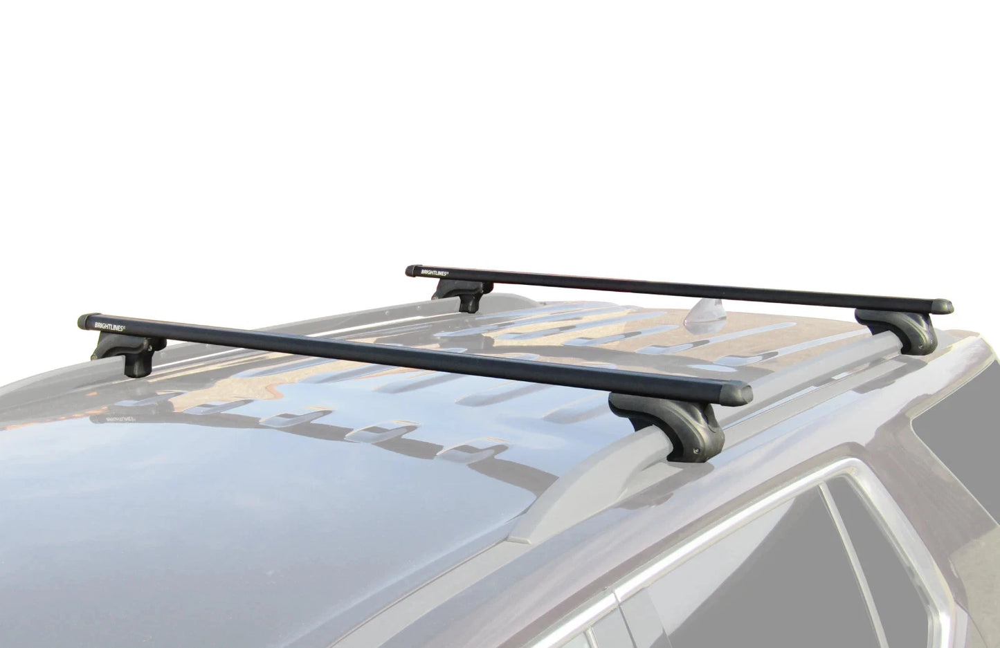 BRIGHTLINES 53 Inch All Black Universal Roof Rack Crossbars Set of 2 for Raised Side Rails